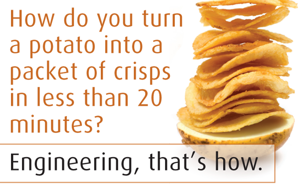How do you turn a potato into a packet of crisps in less than 20 minutes