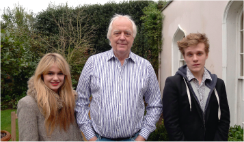 In the garden with Sir Tim Rice, Fabienne Tyler and Gabriel Towell