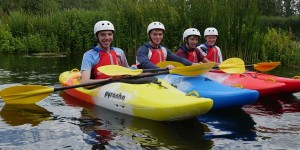 Some of Capel's outdoor adventure course students. From left to right: Jamie Norbury, 17 from Enfield, Perry O'Connor, 17 from Enfield, James Stannard, 16 from Hertfordshire, Connor Smith, 16 from Enfield.